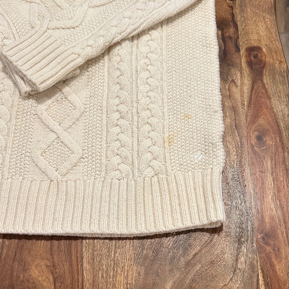 Cream Cable Knit Sweater - Picture 2 of 5
